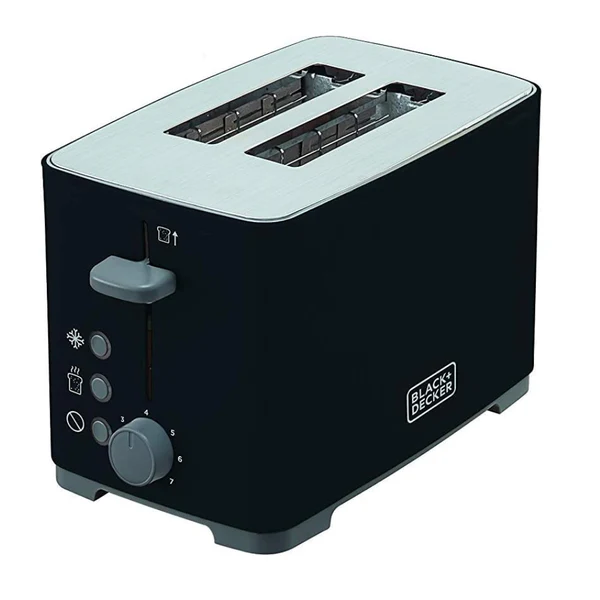 UntitledProject_35 Black&Decker 2 Slice Toaster TO800 BLACK 800W - Image 1