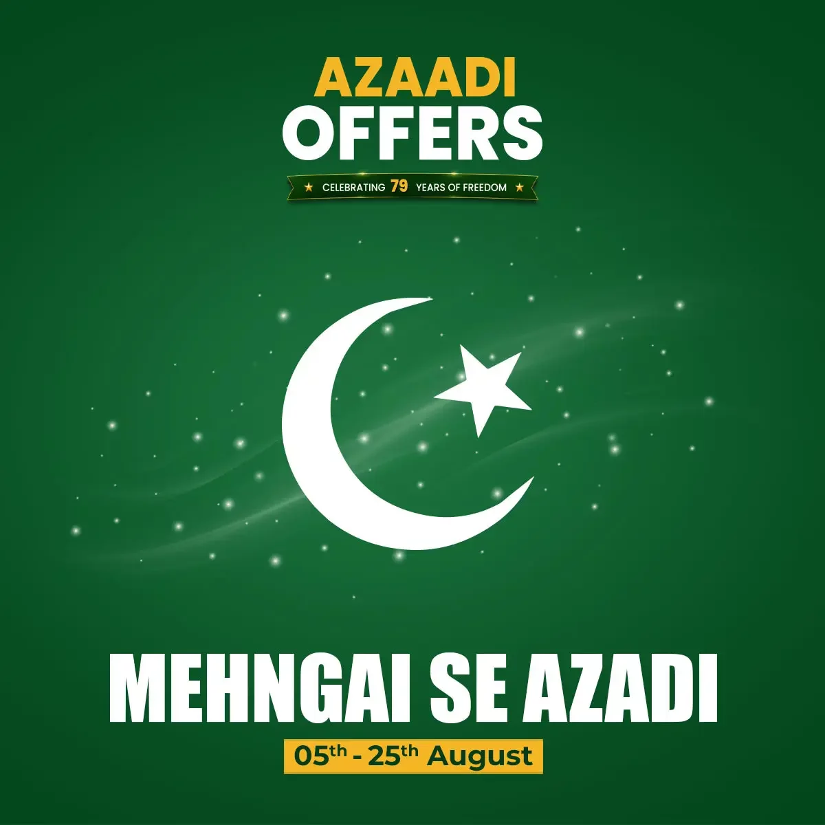 AZAADI OFFERS Mehngai Se Azaadi Celebrate Independence with amazing deals at Umar Electronics